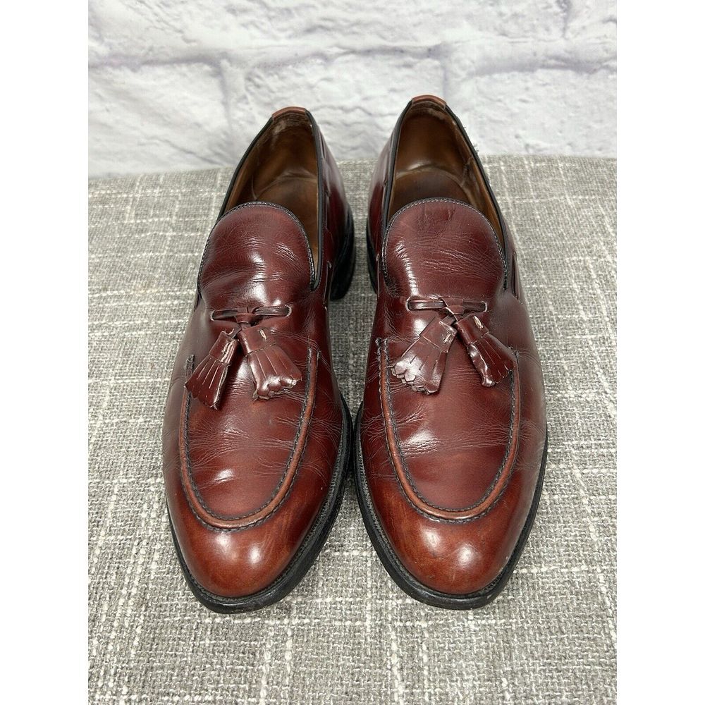 Allen Edmonds Saratoga Shoes Tassel Burgundy Loafers 8773‎ Mens Size 9 B